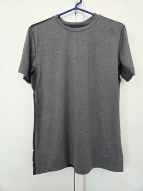 adidas Men's Heather Gray Short Sleeve Athletic Tee